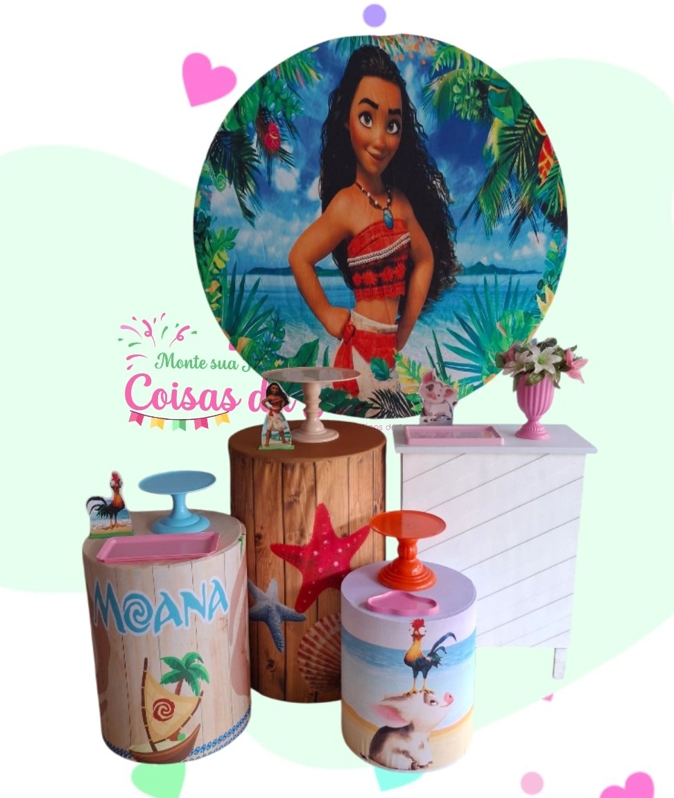 Kit Mãe Festeira Moana - Pegue e Monte da Janaa