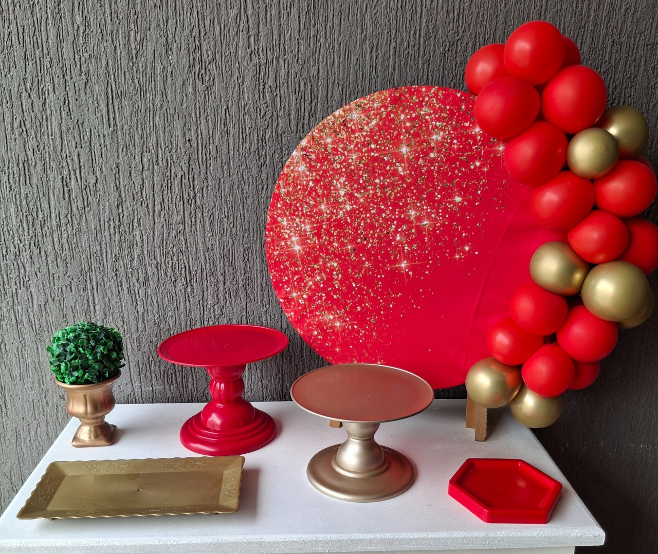 Mini Kit Gliter Vermelho - Pegue e Monte da Janaa