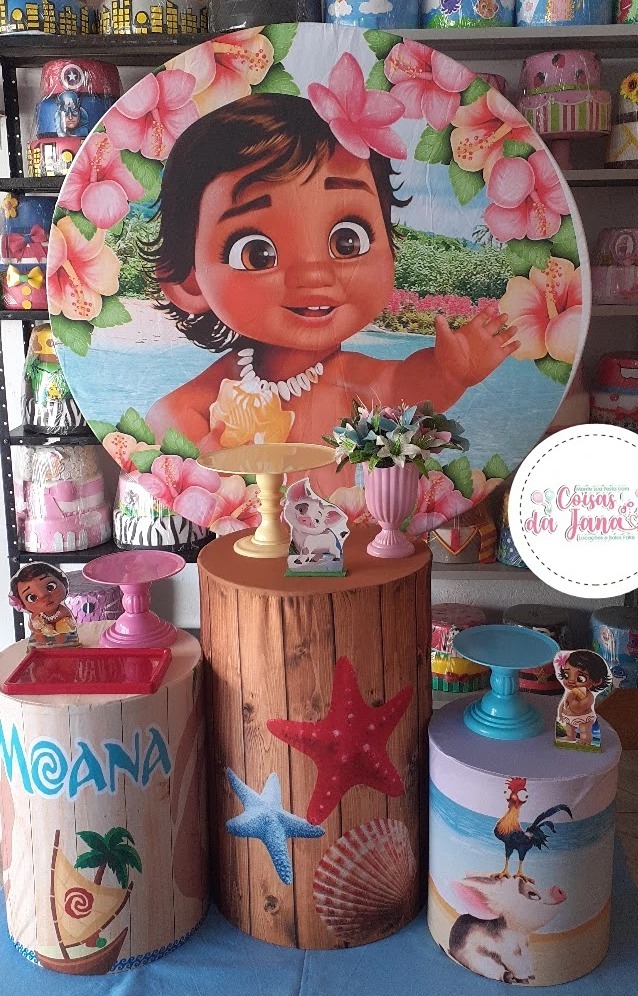 Kit Básico Moana Baby - Pegue e Monte da Janaa