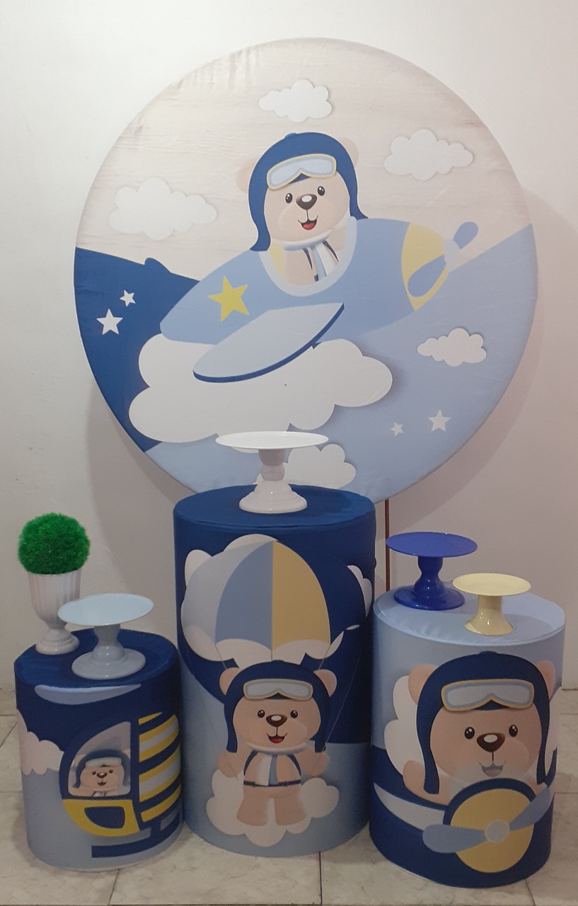 Kit Básico Urso Aviador - Pegue e Monte da Janaa