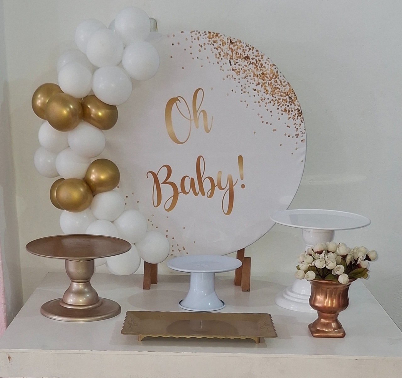 Mini Kit Oh Baby Dourado - Pegue e Monte da Janaa