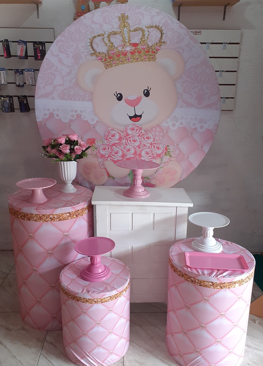 Kit Mãe Festeira Ursa Princesa  - Pegue e Monte da Janaa