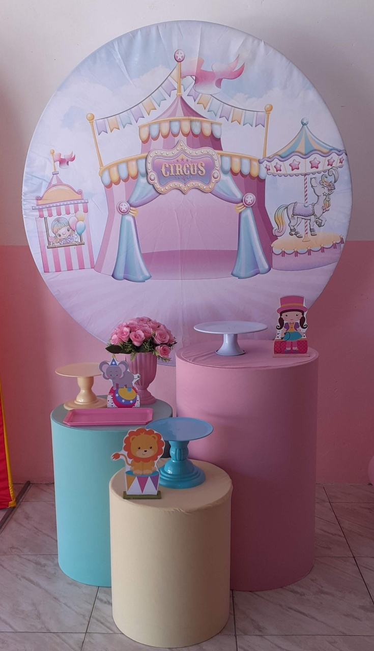 Circo Rosa Kit Básico - Pegue e Monte da Janaa