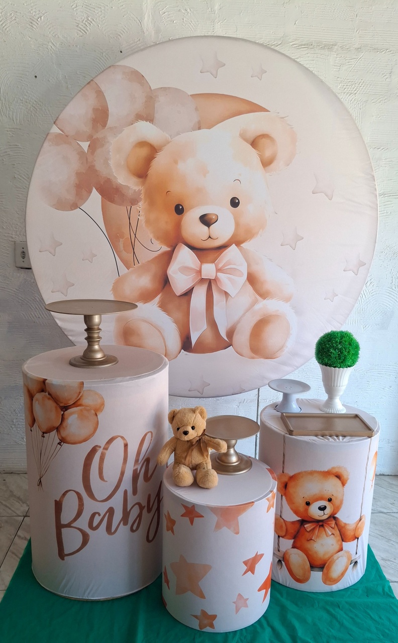Kit Básico Urso Marrom  - Pegue e Monte da Janaa