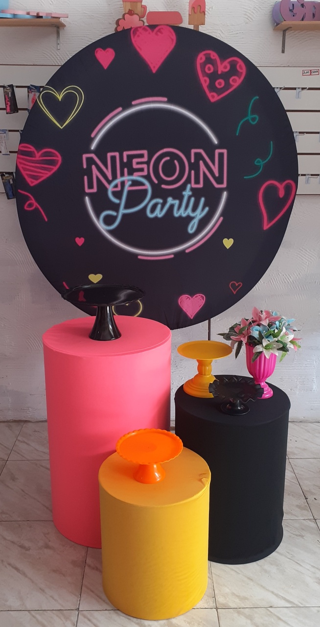 Kit Basico Neon Party - Pegue e Monte da Janaa