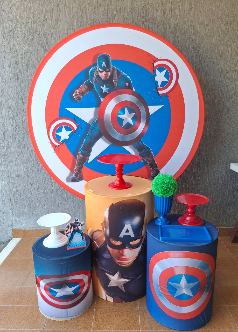 Capitão América Kit Básico - Pegue e Monte da Janaa