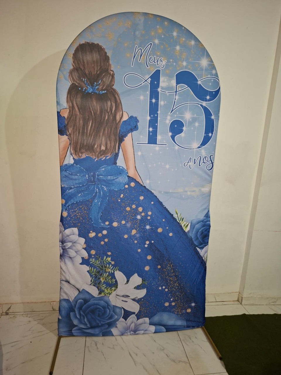 Painel Romano Meus15 Azul - Graciele de oliveira santos 
