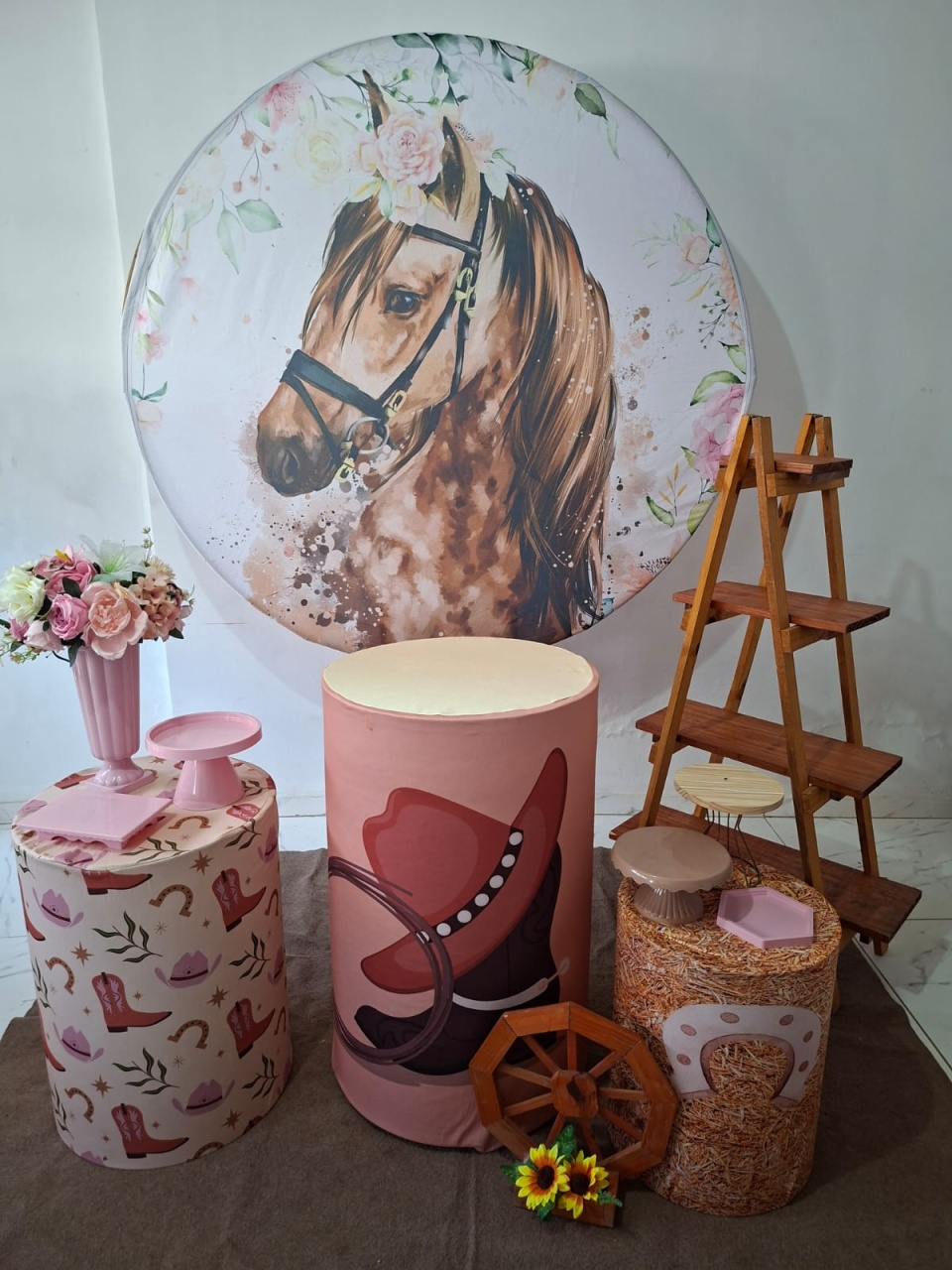 Kit Bronze Cavalo Flores - Graciele de oliveira santos 