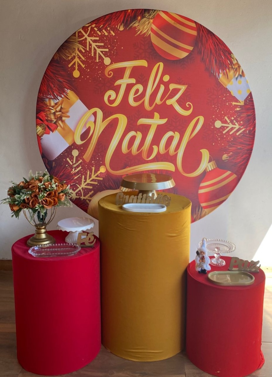 Kit Natal Dourado E Vermelho  - Pacalu Locações 