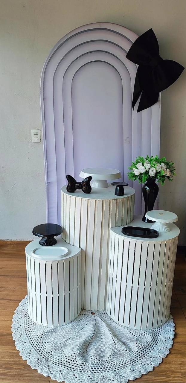 Kit Laço Preto E Branco  - Pacalu Locações 
