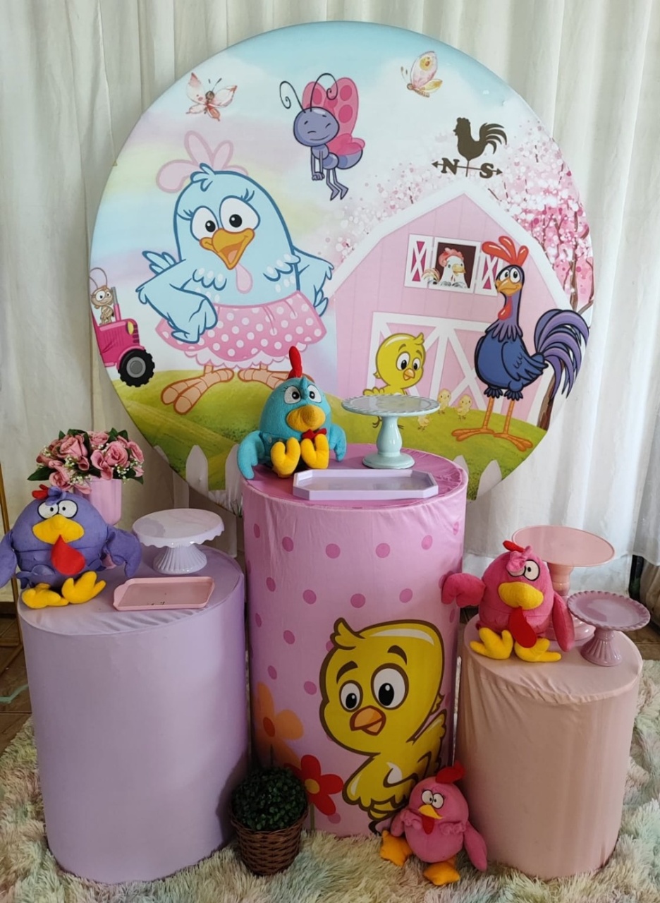 Kit Galinha Pintadinha Rosa  - Pacalu Locações 