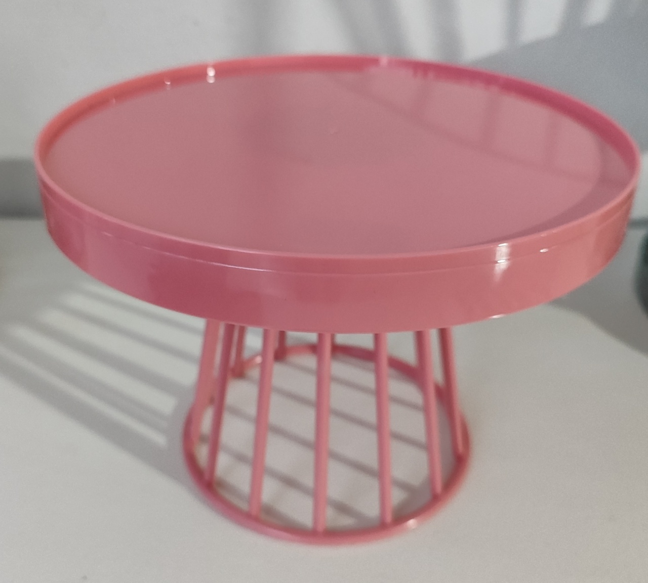 Boleira Roma de Plastico Rosa Goiaba - Pacalu Locações 
