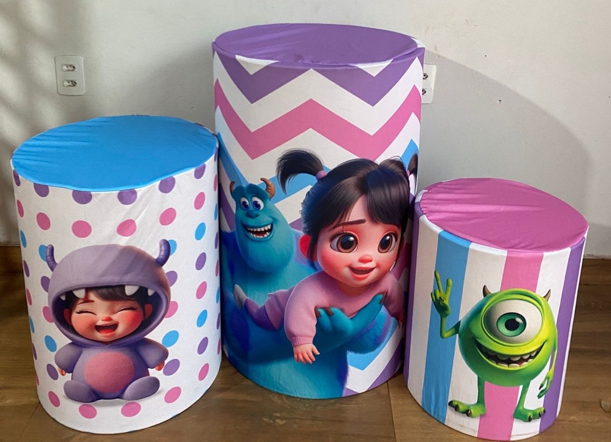 Capas de Cilindros Monstros S/A Baby - Pacalu Locações 