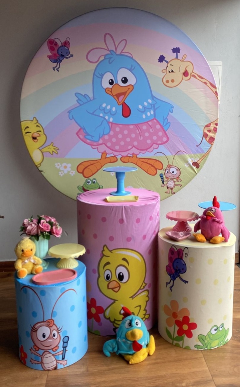 Kit Galinha Pintadinha Rosa - Pacalu Locações 