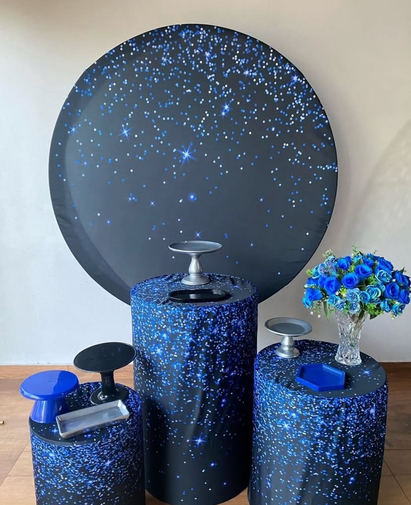 Kit Azul Com Brilho  - Pacalu Locações 