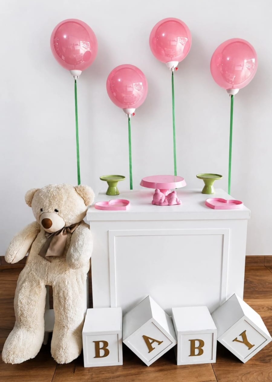 Mini Kit Cha de Bebe, Cha Revelação, Urso - Pacalu Locações 
