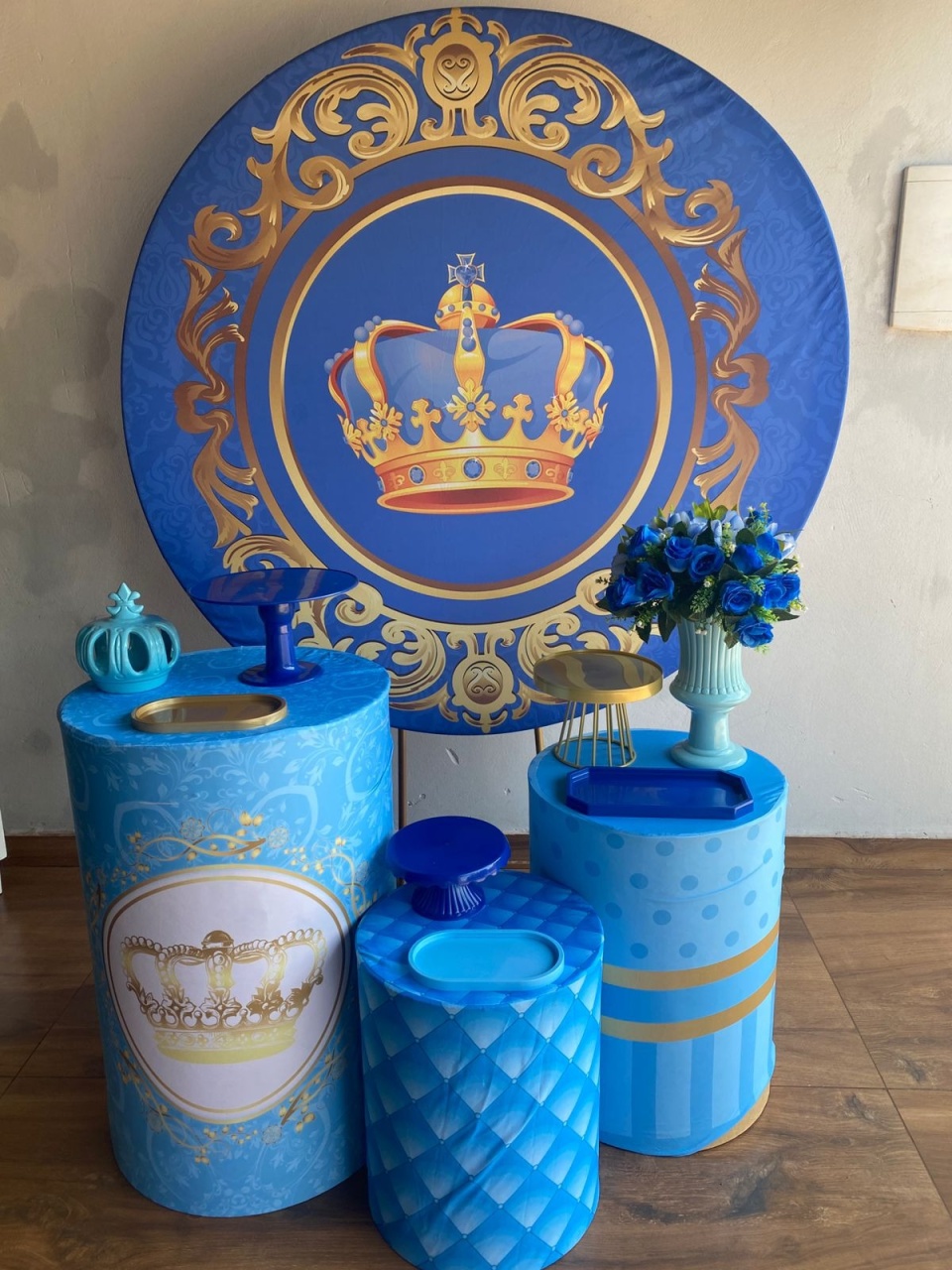 Kit Coroa Azul, Chá de Bebe - Pacalu Locações 