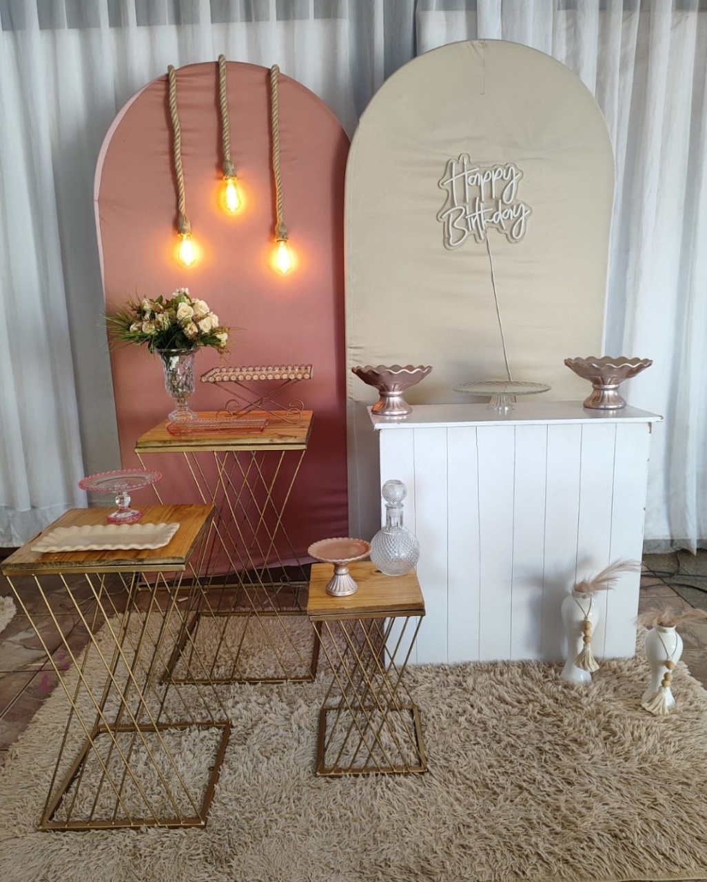 Kit Adulto Rose Com Bege  - Pacalu Locações 