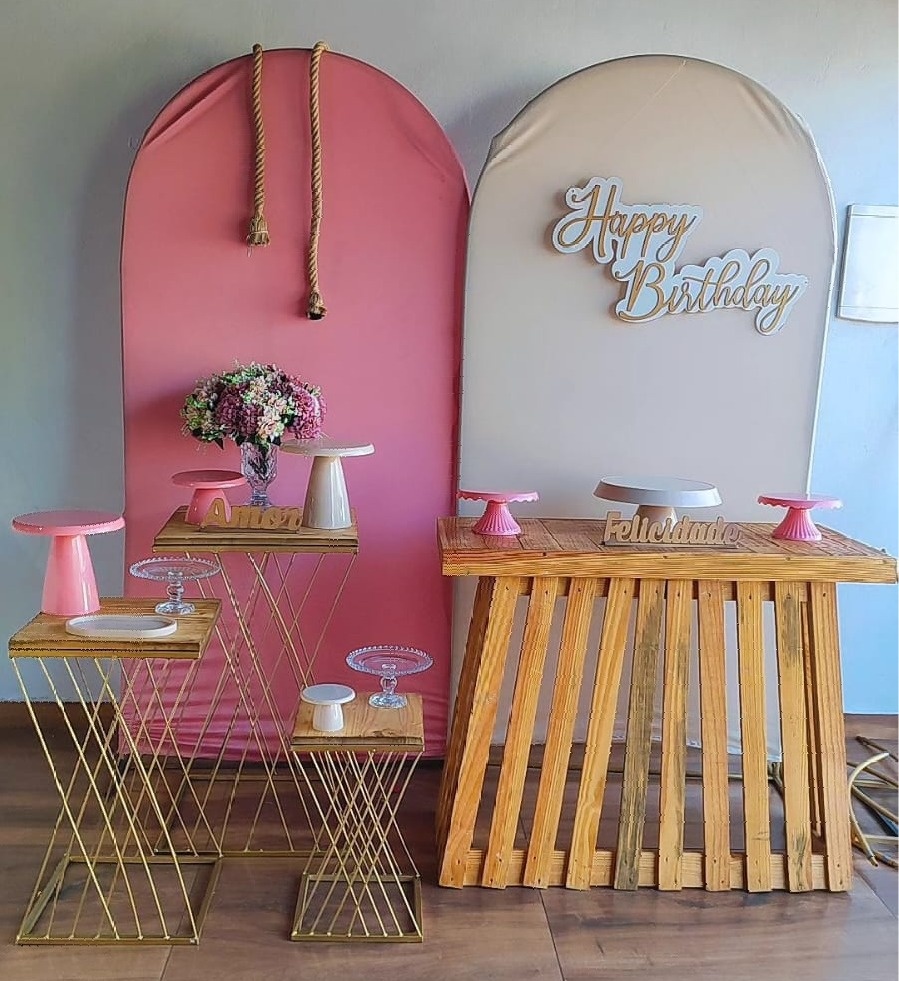 Kit Rose Com Bege Adulto - Pacalu Locações 