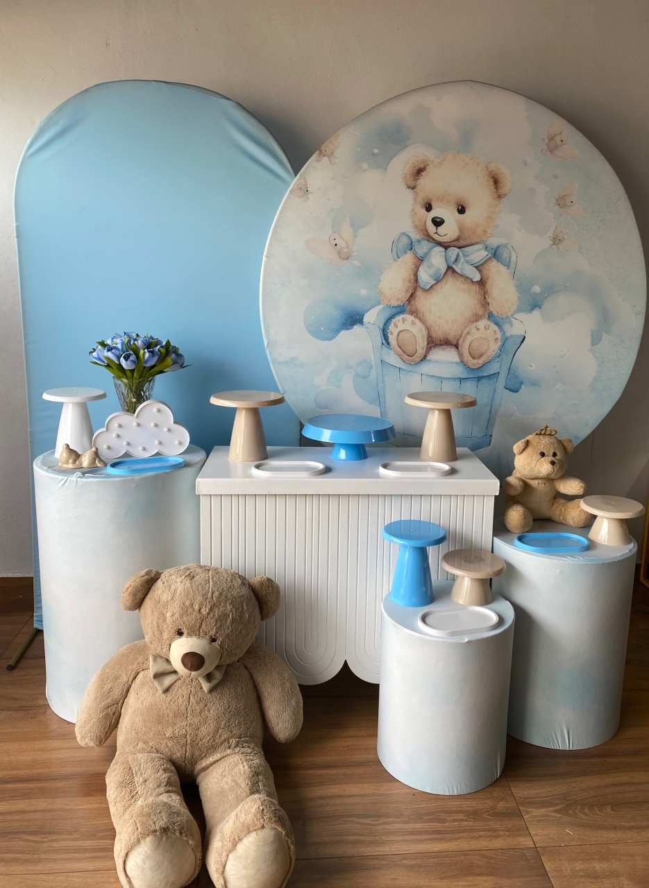 Kit 3 Chá de Bebe Azul  - Pacalu Locações 