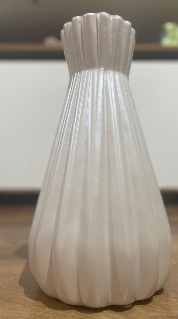 Vaso Madri G Louça Branco Perolado - Pacalu Locações 