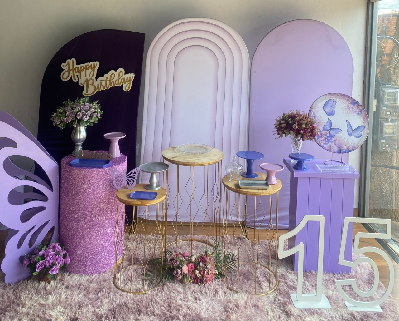 Kit 15 Anos Lilas - Pacalu Locações 