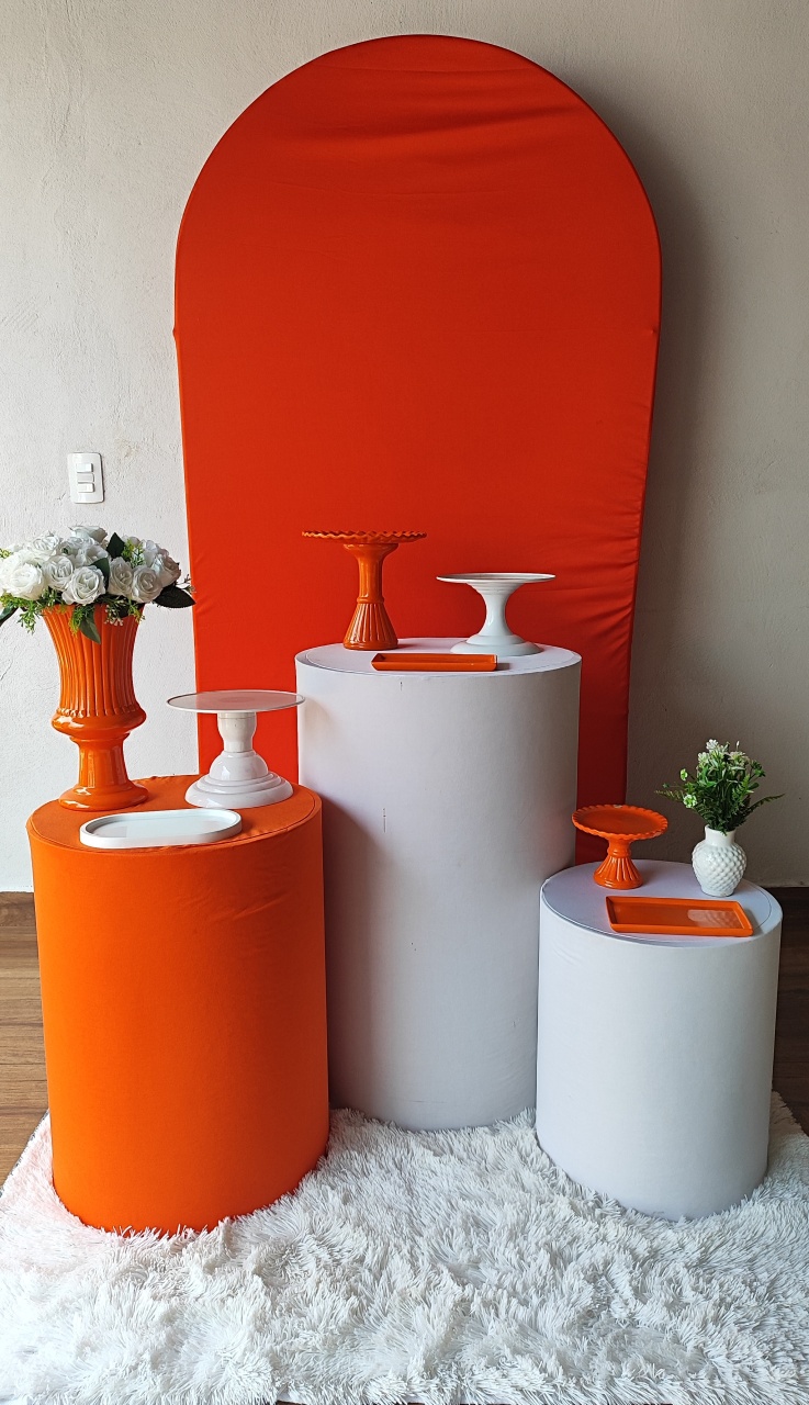 Kit Laranja Com Banco  - Pacalu Locações 