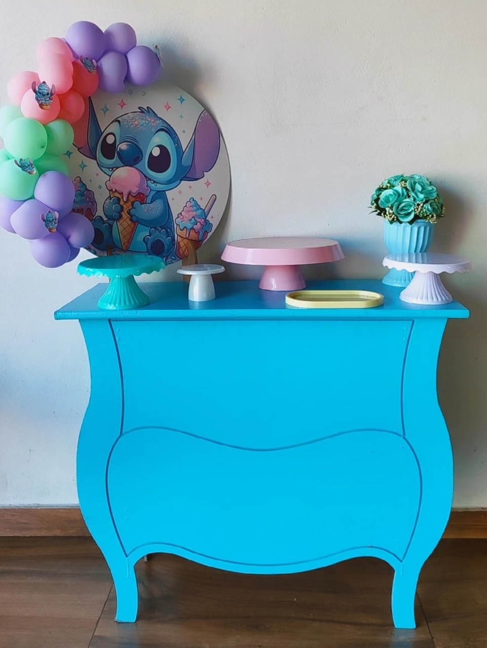 Festa Na Mesa,Mini Kit, Stitch  - Pacalu Locações 