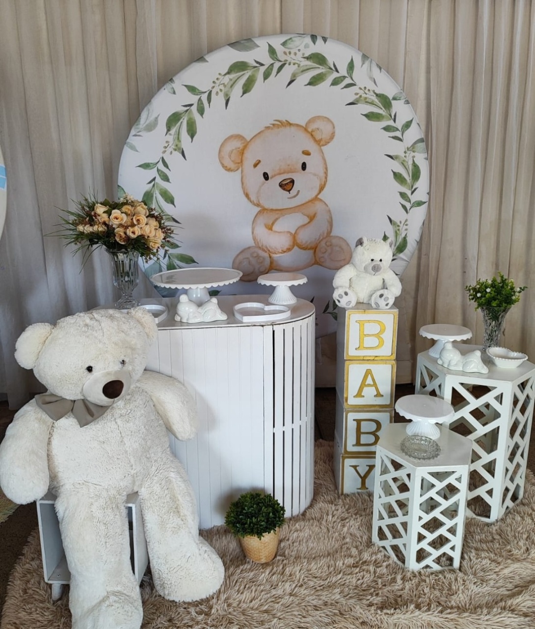 Kit Urso Verde E Branco  - Pacalu Locações 