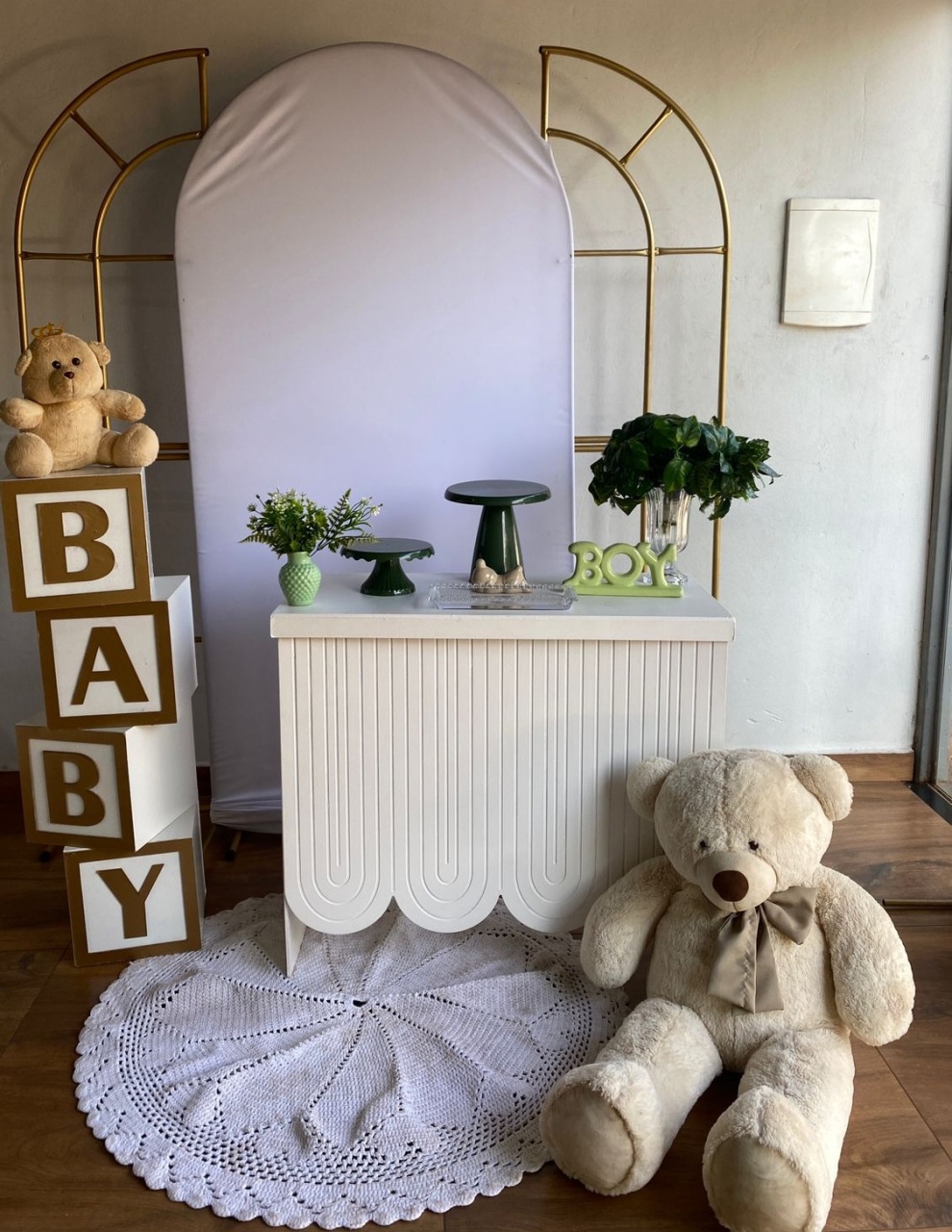 Kit Urso Verde, Chá de Bebê  - Pacalu Locações 