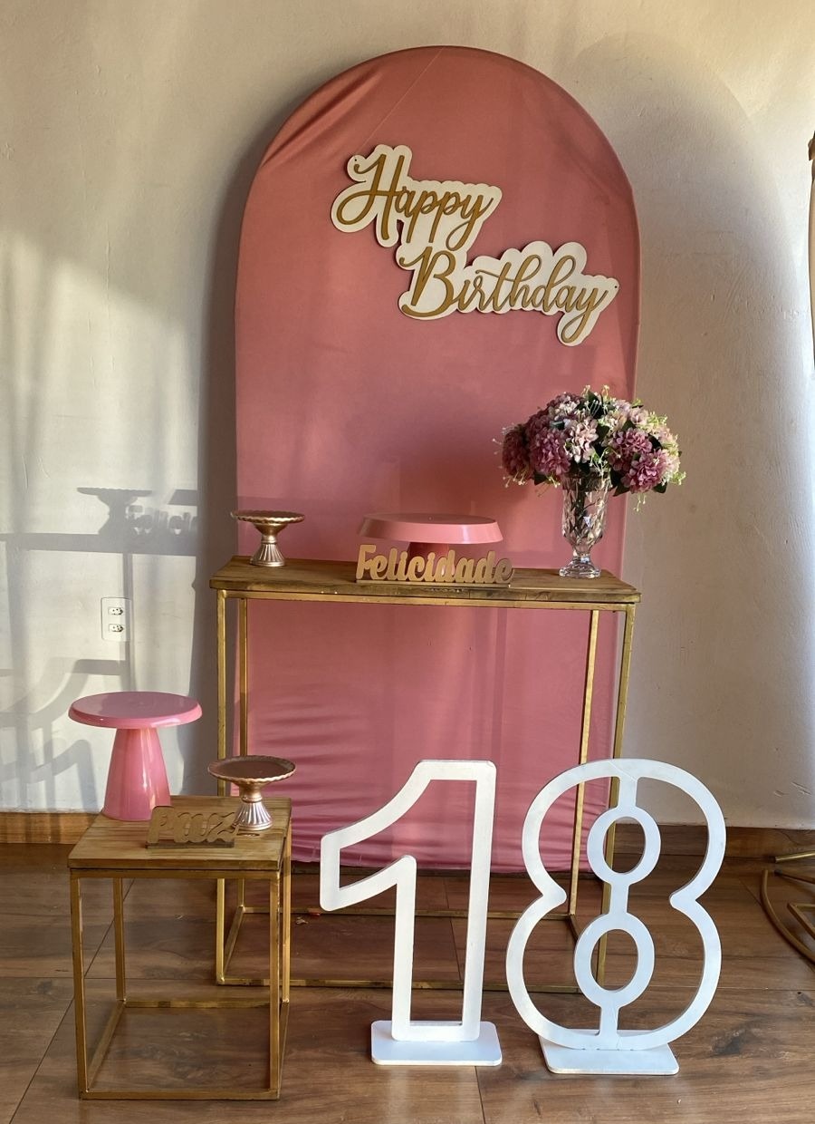 Kit Rose 18 Anos  - Pacalu Locações 