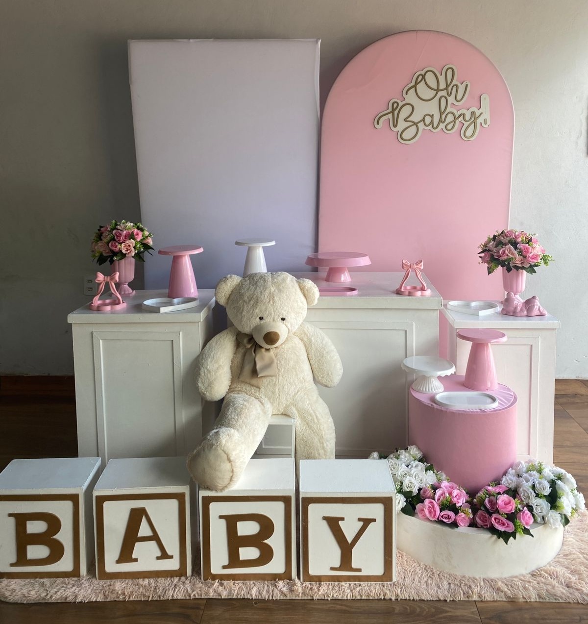 Kit Chá de Bebe Rosa 2 - Pacalu Locações 
