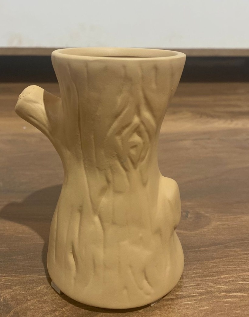 Vaso de Tronco Bege Louça G - Pacalu Locações 