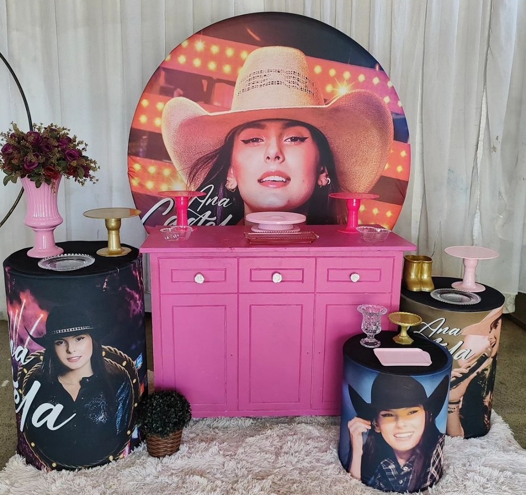 Kit Ana Castela Com Rosa  - Pacalu Locações 