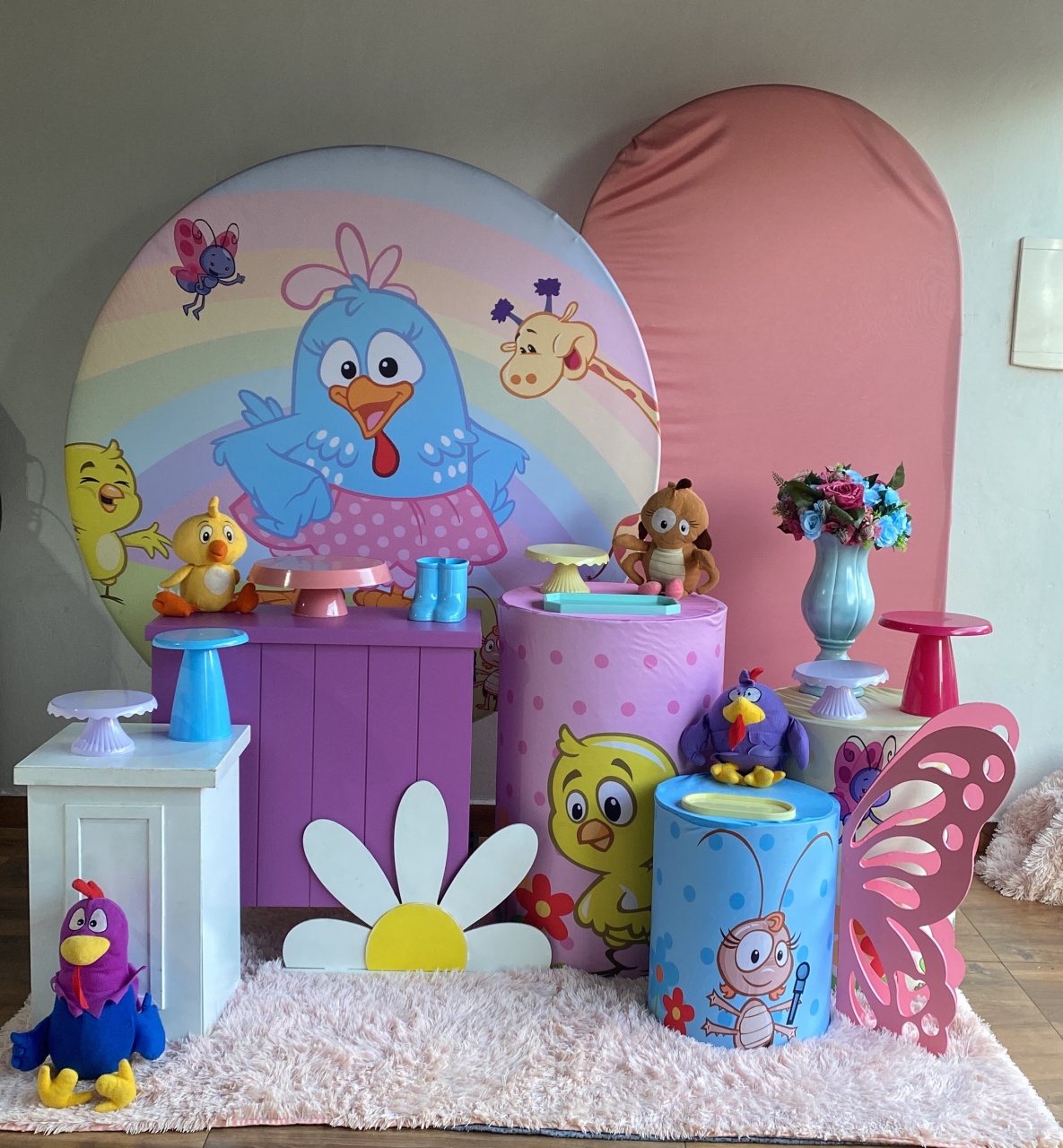 Kit Galinha Pintadinha Rosa 2 - Pacalu Locações 