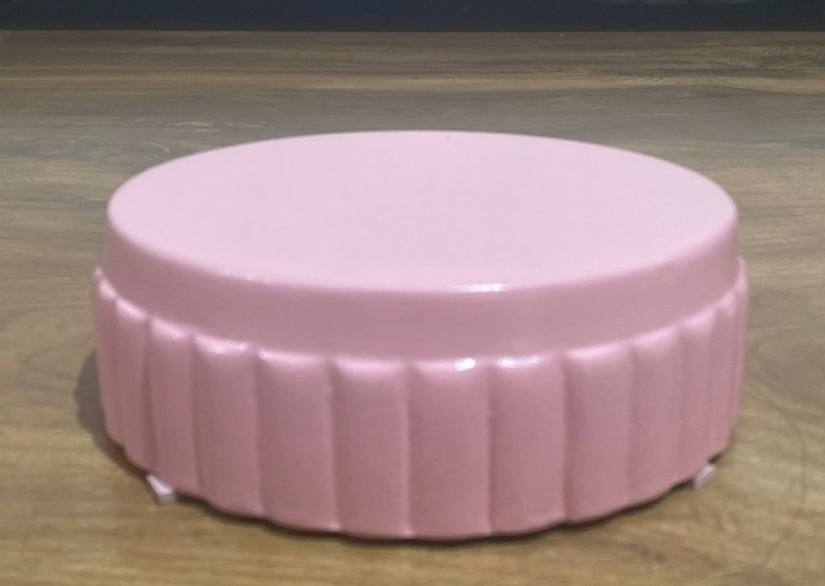 Bandeja Palco de Louça Rosa Baby P - Pacalu Locações 