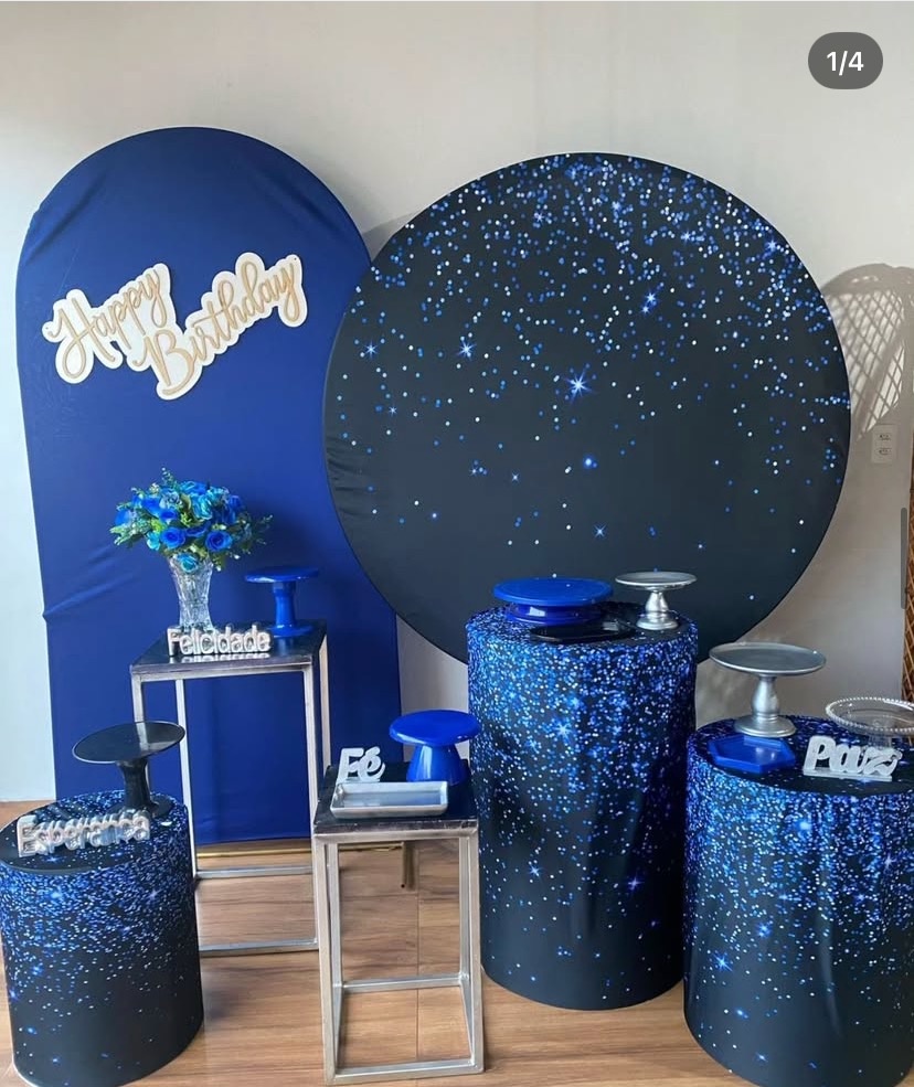 Kit Azul Com Brilho - Pacalu Locações 