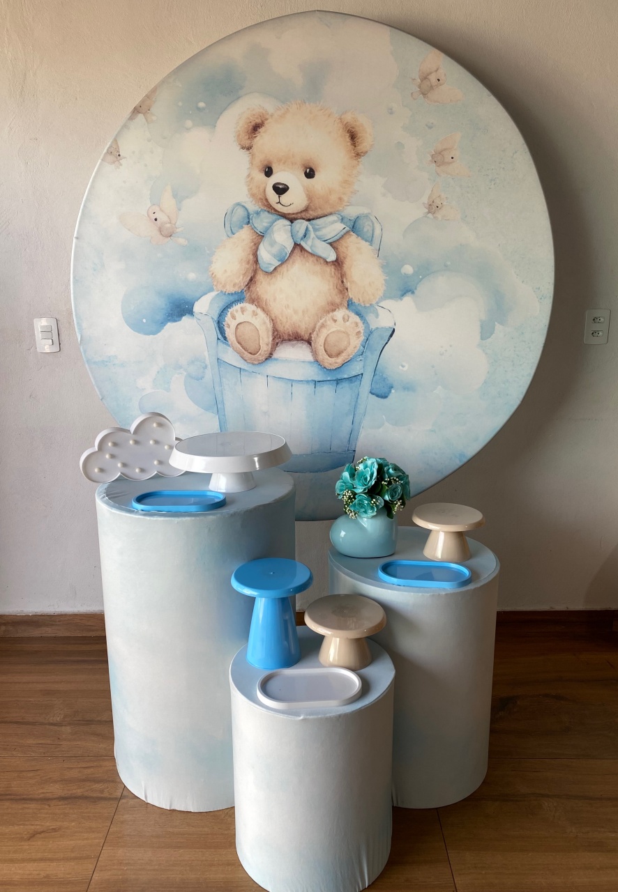 Kit Chá de Bebe Azul  - Pacalu Locações 