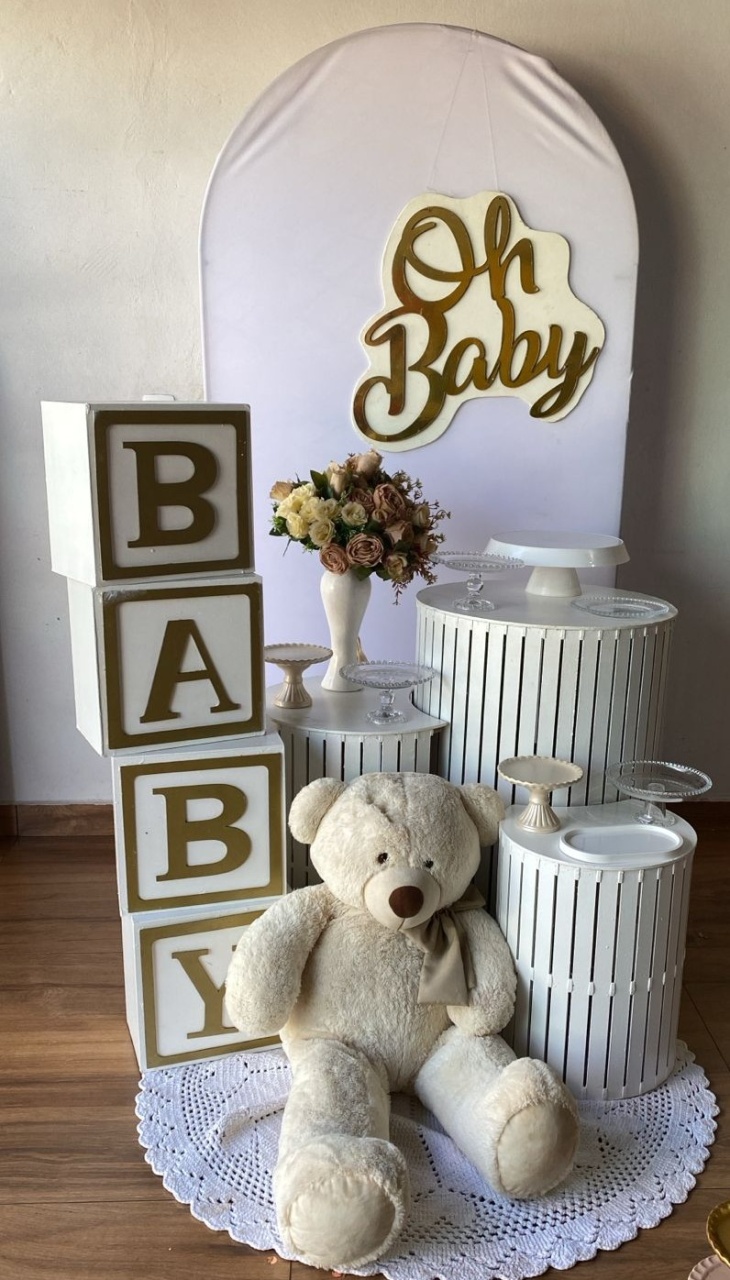 Kit Cha de Bebe, Urso, Revelação - Pacalu Locações 