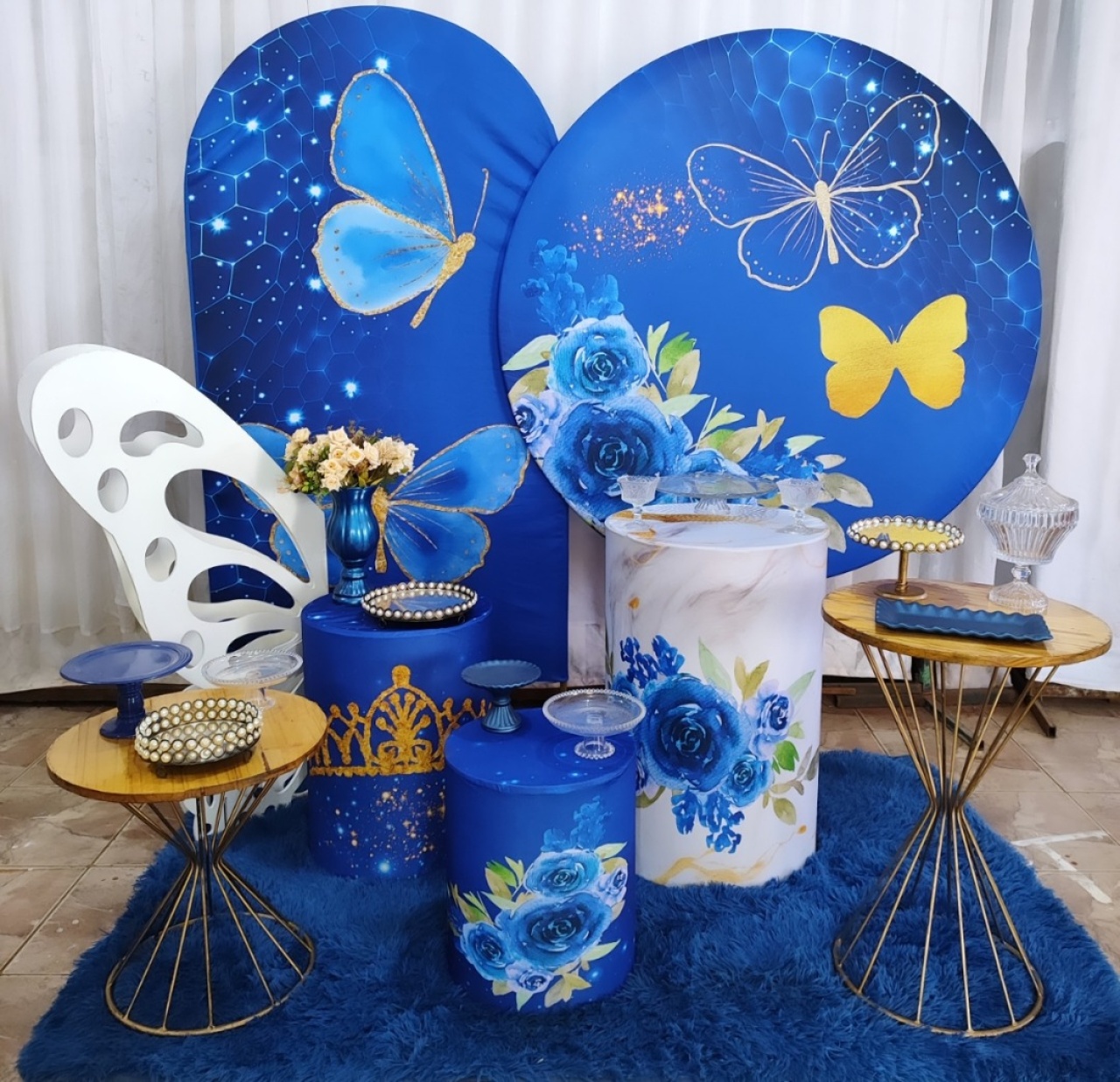 Kit Borboleta Azul Luxo - Pacalu Locações 