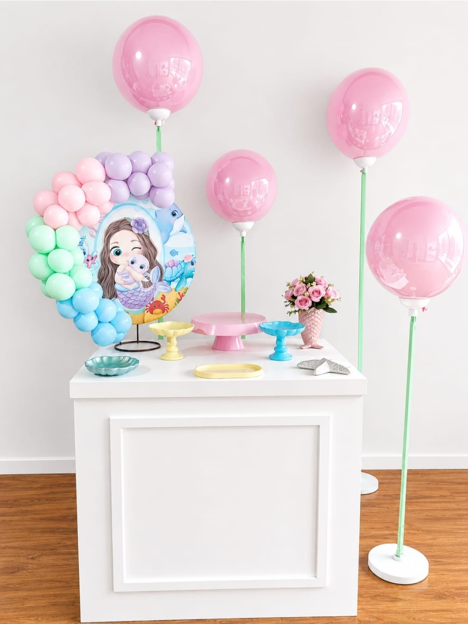 Mini Kit Sereia Com Balão Bolha - Pacalu Locações 