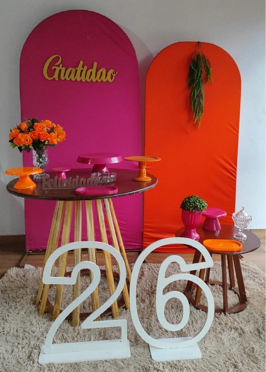 Kit Laranja Com Rosa Gratidão - Pacalu Locações 