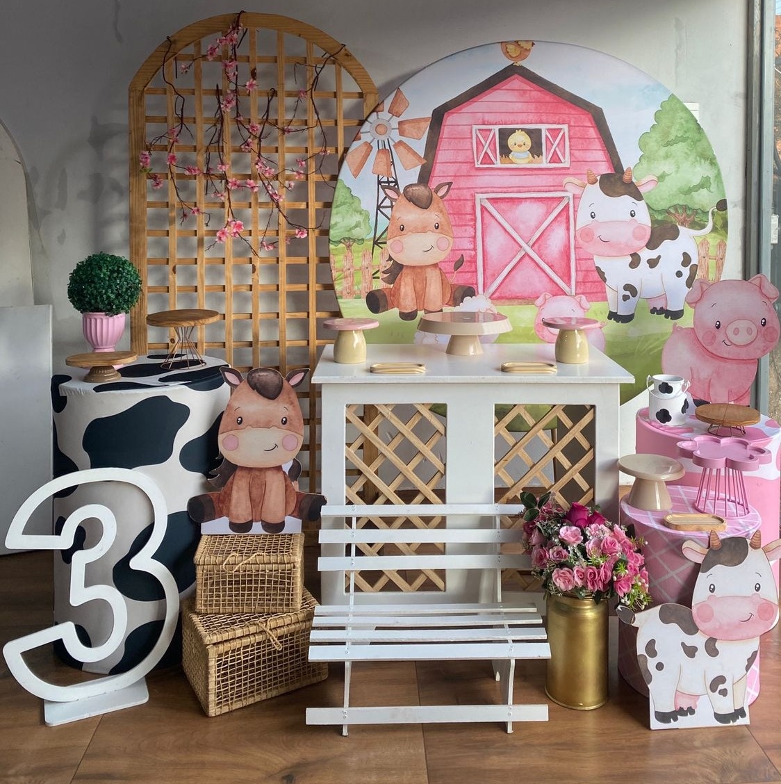 Kit Fazendinha Rosa 1 - Pacalu Locações 