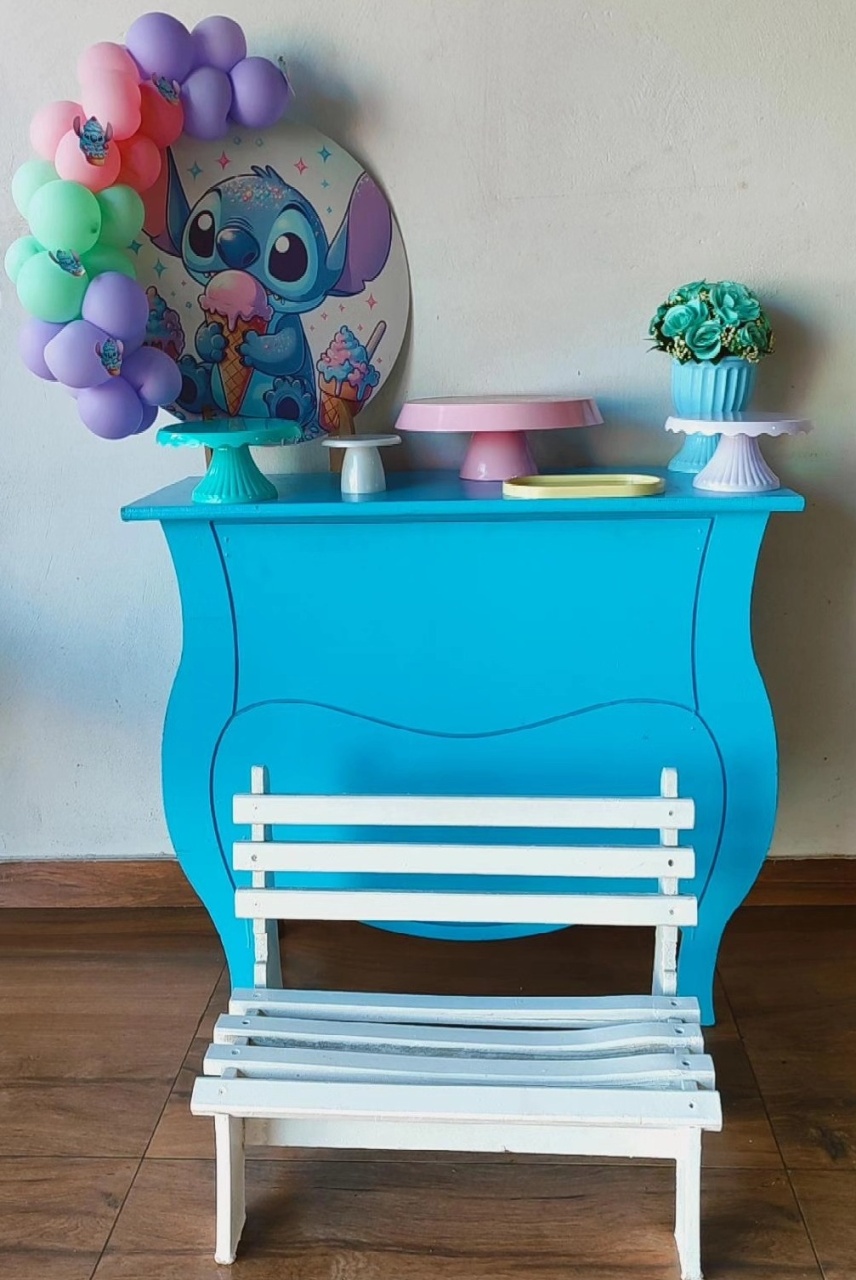 Mini Kit, Festa Na Mesa, Stitch  - Pacalu Locações 