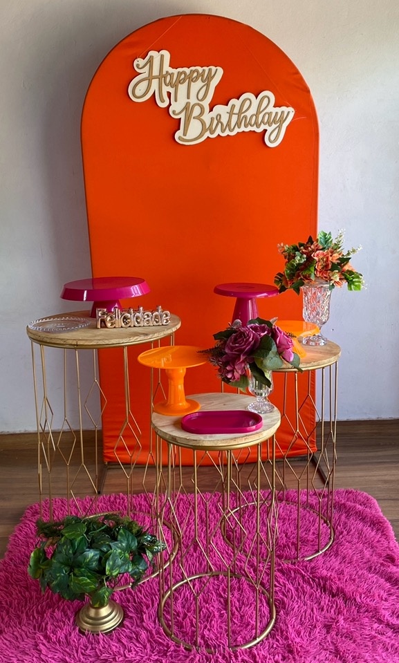 Kit Laranja E Rosa - Pacalu Locações 