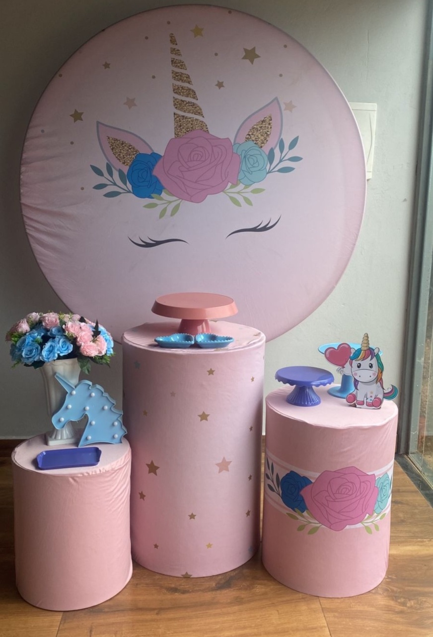 Kit Unicórnio Rosto Rosa - Pacalu Locações 