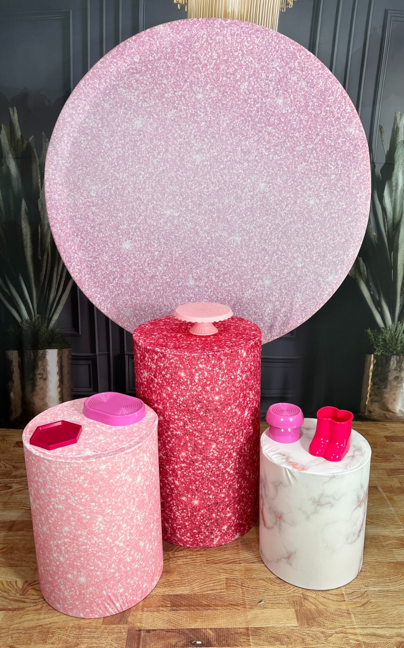 Glitter Rosa + Claro - AZ PEGUE E MONTE