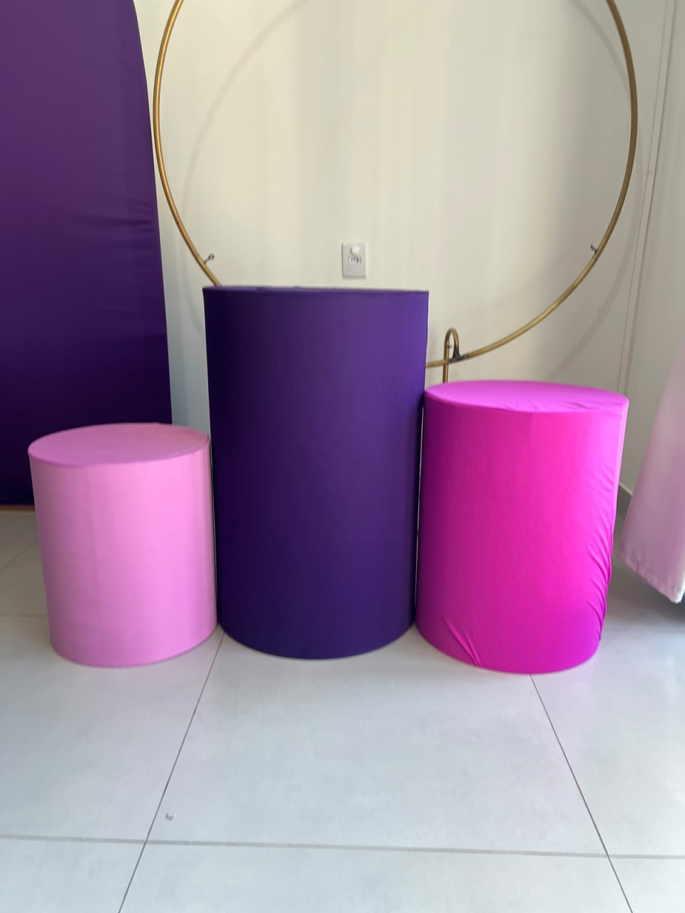 272 Capa Cilindros Tons de Roxo E Rosa - AZ PEGUE E MONTE