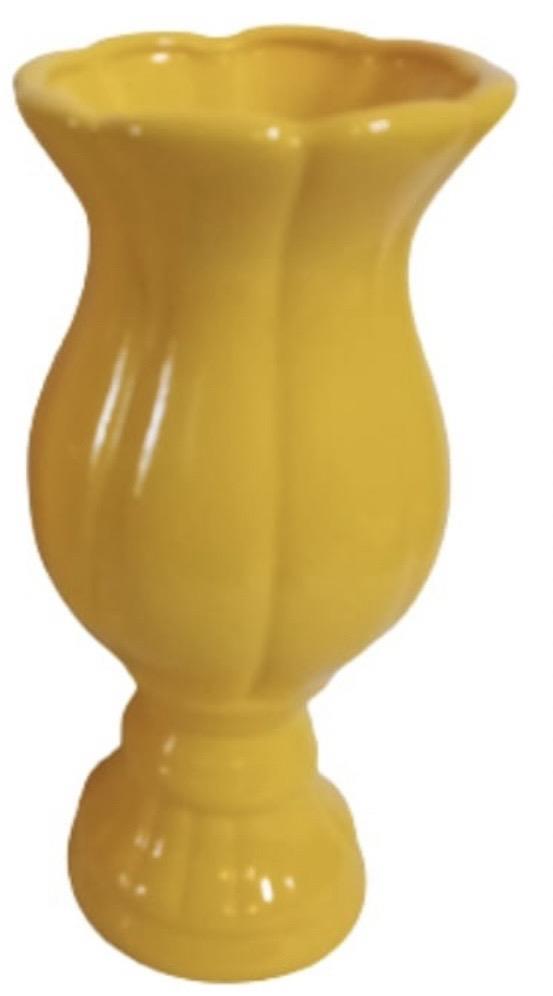 Vasos Flor Médio Cerâmica- Amarelo - AZ PEGUE E MONTE
