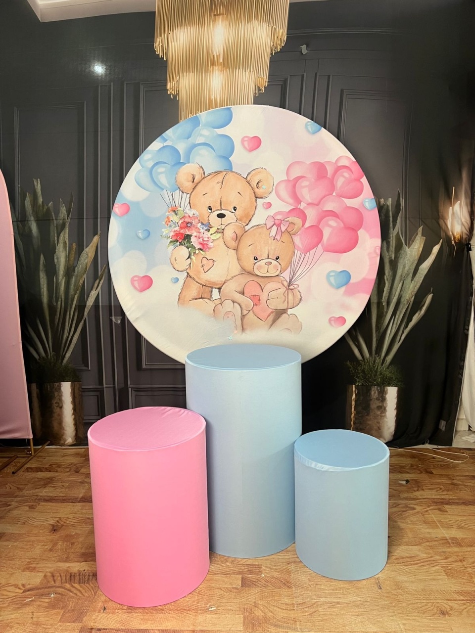 Ursinhos Rosa E Flores Cilindro M 18 P E G 256 - AZ PEGUE E MONTE